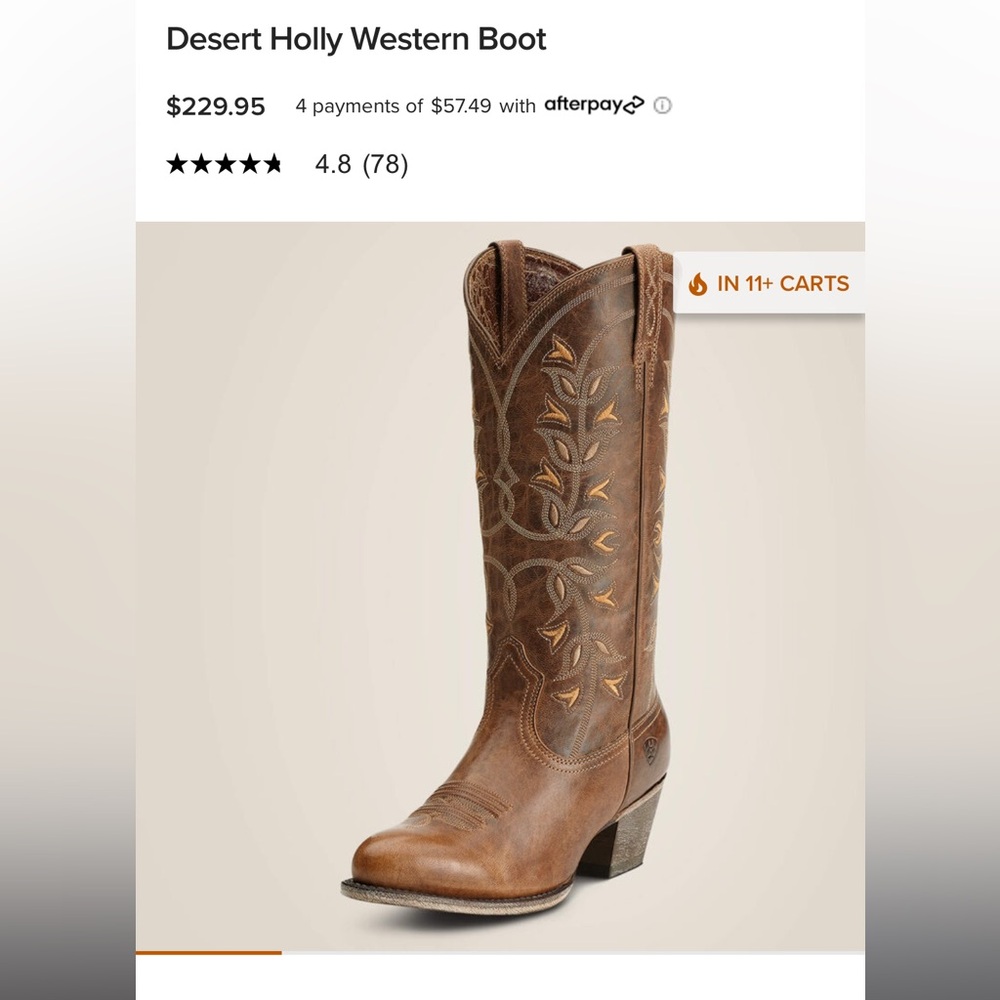 Ariat desert holly western boot womens